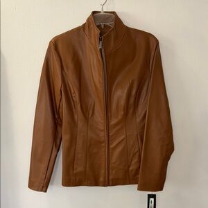 NWT Kenneth Cole Faux Leather Jacket